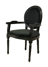 заказать Мягкий стул с подлокотниками Diella Black Velvet
