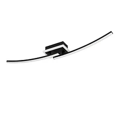 стильные 901217 Светодиодный потолочный светильник LUNGOLAGO, 12W(LED), сталь, пластик, черный, пластик, белый, 4000K, 1450lm