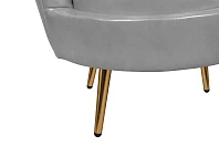 Низкое кресло ракушка Pearl Grey V2