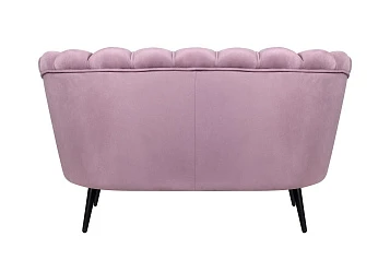 Дизайнерский двухместный диван Pearl Double Pink на черных ножках в интернет-магазине