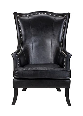 Кожаное кресло каминное Chester Black Leather на заказ в интернет-магазине