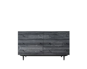 Комод "Boho" 6 ящиков с рыбами арт BH01 в интернет-магазине