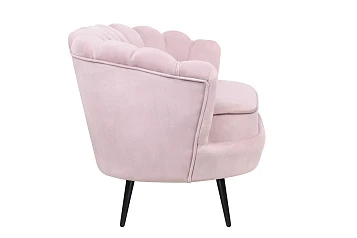 Диван ракушка Pearl Double Pink на черных ножках