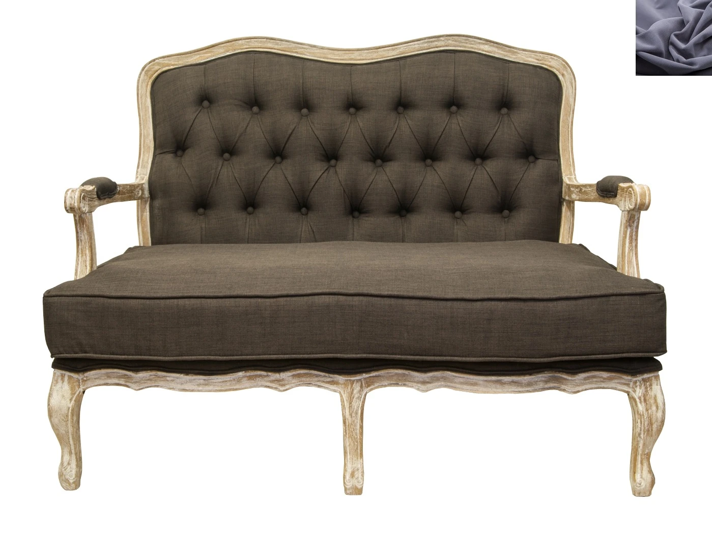 заказать Прямой диван модерн Yareli Brown V2 серый в интернет-магазине