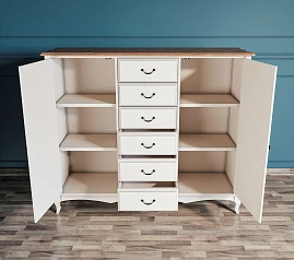 Комод «Leontina» с шестью ящиками и дверками арт ST9350 в интерьере