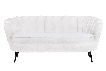 купить стильный Диван ракушка для гостиниц Pearl Triple Boucle на черных ножках в интернет-магазине