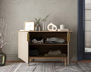 купить стильный Комод с двумя дверками "Line" R18/beige в интернет-магазине