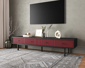 купить стильные Комод с четырьмя ящиками под TV "Emerson" арт EM06/red/L в интернет-магазине