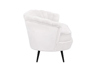 Диван ракушка Pearl Triple Beige на черных ножках в интернет-магазине