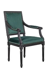 Мягкий стул с подлокотниками Runako Green в интерьере