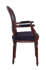 красивый Мягкий стул с подлокотниками Delo Kora Arm Black на заказ