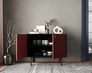 купить стильные Комод с двумя дверками "Emerson" арт EM02/red/L в интернет-магазине