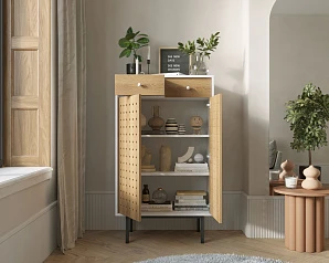 красивый Комод высокий с дверками и ящиками KOTO арт KT19