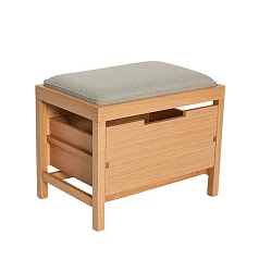 купить красивые БАНКЕТКА BIFI HUBSCH, СВЕТЛО - СЕРЫЙ / НАТУРАЛЬНЫЙ