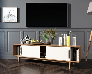 заказать Консоль в Скандинавском стиле под TV "Bruni white" арт BR-22WH