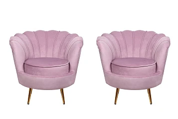 фото Комплект кресел ракушка Pearl Pink в интерьере
