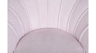 Низкое кресло ракушка Pearl Pink Boucle на черных ножках в интернет-магазине