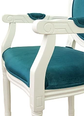 красивый Мягкий стул с подлокотниками Volker Arm Blue and White на заказ