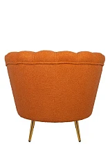 заказать стильное Низкое кресло ракушка Pearl Orange Boucle