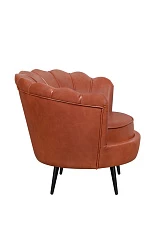 Низкое кресло ракушка Pearl Brown на черных ножках в интернет-магазине