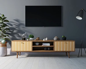 заказать стильные Комод "Berber" с нишей низкий под TV принт 43 арт BB49/Print_43