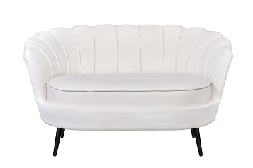 Диван ракушка Pearl Double Beige на черных ножках на заказ в интернет-магазине