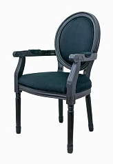 купить красивый Мягкий стул с подлокотниками Volker Arm Black в интернет-магазине
