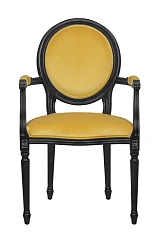 красивый Мягкий стул с подлокотниками Delo Kora Arm Yellow