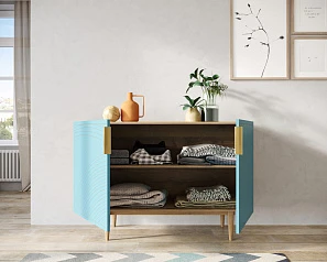 Комод с двумя дверками "Line" LN01/GR1/blue в интернет-магазине