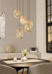 красивые 901125 Люстра ROMAZZINA, 5X40W (E27), ?500, сталь, песочный в интернет-магазине