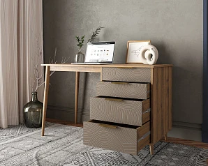 фото Стол рабочий "Line" одной тумбой R23/beige