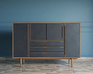заказать стильные Большой комод "Bruni Black" арт BR09Black