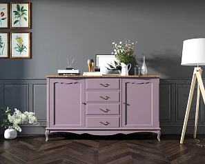 купить стильный Комод "Leontina lavanda" с дверками и ящиками арт ST9351L