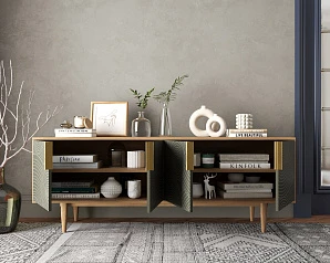 Комод под TV с четыремя дверками "Line" R21/browngrey на заказ в интернет-магазине