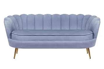 Трехместный диван ракушка для гостиниц Pearl Triple Blue на заказ в интернет-магазине