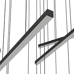 красивые 390351 Люстра диммируемая LINDOZA, 12X8,4W (LED), 3000K, 12000lm, ?780, сталь, черный/пластик, белый