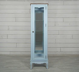 Шкаф "Leontina Blue" для посуды узкий/низкий арт ST9319B