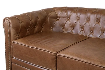 купить Кожаный диван лофт Karo Brown leather 2S