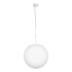 купить 64583 Подвесной светильник MONTEROLO PRO, 1Х40 Вт (Е27), ?400 мм, Н2000 мм, матовый никель / опаловый белый пластик в интернет-магазине