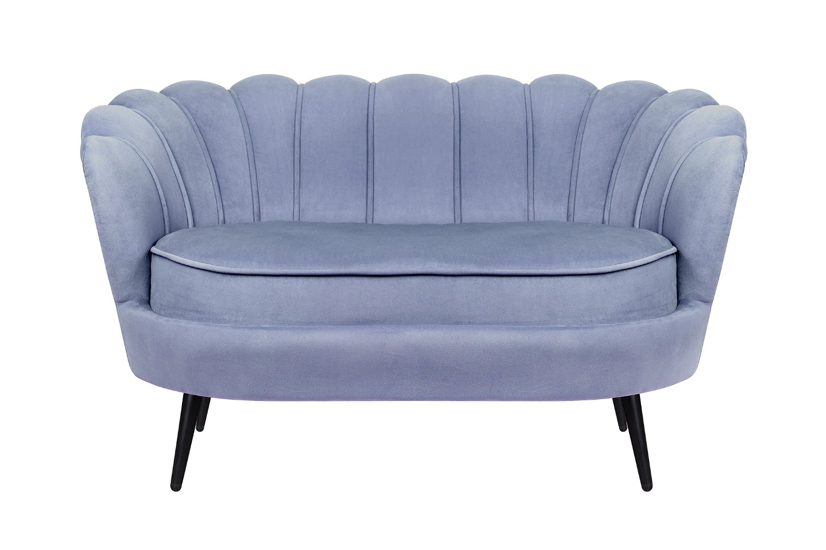 Диван ракушка Pearl Double Blue на черных ножках в интернет-магазине