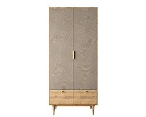 купить красивые Шкаф двухстворчатый  с ящиками "Line" R26/beige в интернет-магазине