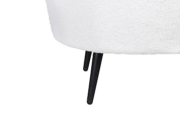 Диван ракушка для гостиниц Pearl Triple Boucle на черных ножках в интернет-магазине