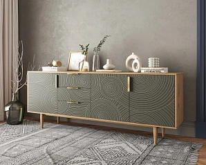 заказать стильные Комод "Line" удлиненный R25/browngrey