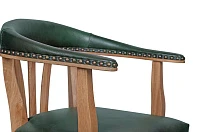 заказать Мягкий стул с подлокотниками Tanner Green Leather в интернет-магазине