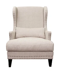 стильное Мягкое полукресло с подлокотниками Agon Beige