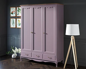Шкаф Leontina Lavanda для одежды трехстворчатый с ящиками арт ST9327KR/3L на заказ