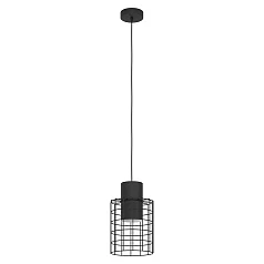 купить красивые 43625 Подвесной потолочный светильник (люстра) MILLIGAN, 1Х40W, E27, H1100, ?200, сталь, черный/белы в интернет-магазине