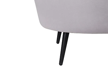 купить Диван ракушка Pearl Double Grey на черных ножках