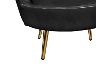 Низкое кресло ракушка Pearl Black V2 в интернет-магазине