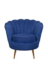 Низкое кресло ракушка Pearl синий